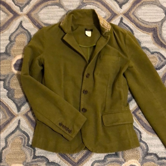 J. Crew Jackets & Blazers - JCrew forest green suedes cotton blazer